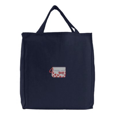 Polka Dot Purse Bag by ZazzleEmbroidery