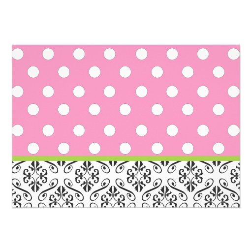 Polka Dot Purse Handbag Invitation