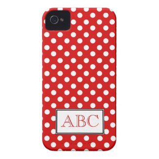 Polka Dot Red & White iPhone 4/4S Case iPhone 4 Case