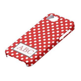 Polka Dot Red & White iPhone 5 Case