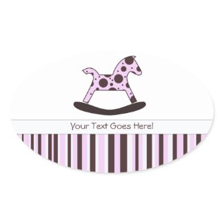 Polka Dot Rocking Horse: Message Stickers sticker