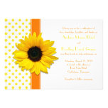 Polka Dot Sunflower Wedding Invitation