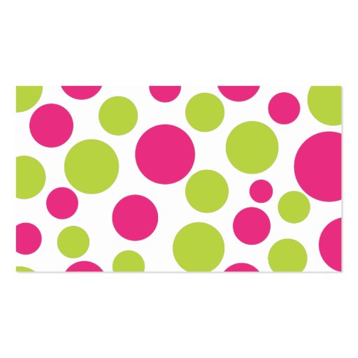 Polka Dot Watermelon Business Calling Card Business Card Templates (back side)