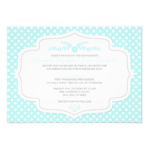 Polka Dot Wedding Invitations