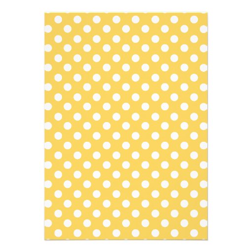 Polka Dot Yellow Baby Shower Invitations