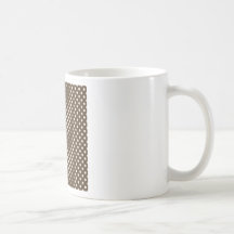 Polka Dots - Almond on Cafe Noir Coffee Mug