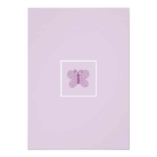 Polka Dots and Butterfly-LavenderBaby Shower Personalized Invitation