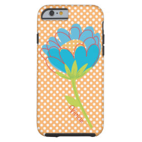 Polka Dots and Flower Custom iPhone 6 case