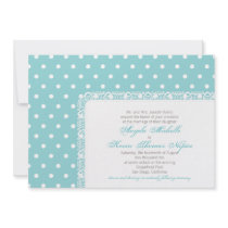 Polka Dots and Lace Wedding Invitation