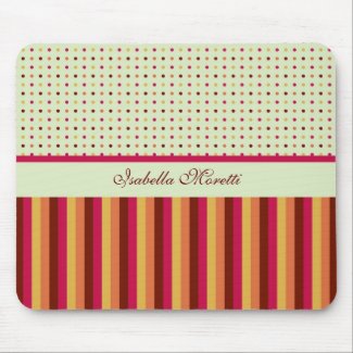 Polka Dots and Stripes Pattern Mousepad mousepad