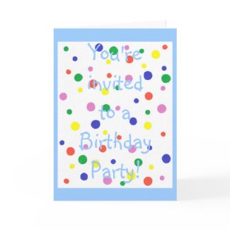 Polka Dots Birthday Party Invitation Card card