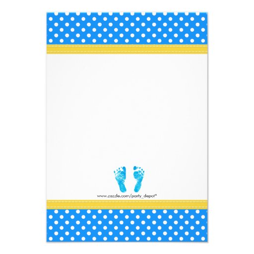 Polka Dots - Boy Baby Shower Invitation