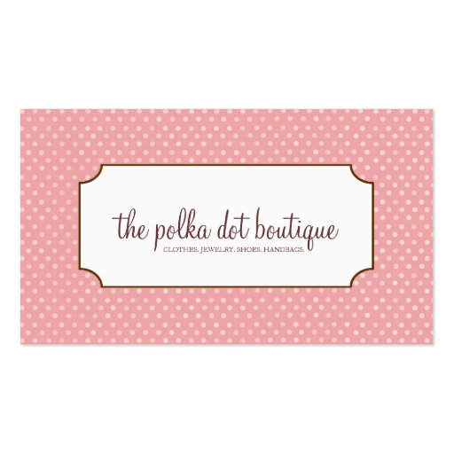 Polka Dots Business Cards (front side)