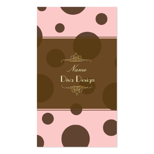Polka dots BusinessCard Business Cards (front side)