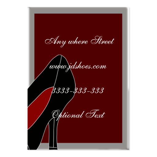 polka dots  chic shoes  business cards (back side)