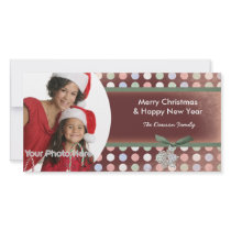Polka dots Christmas Holiday Photocard by theonedesigns Polka dots Christmas Holiday Photocard
