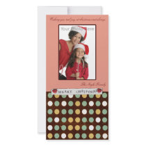 Polka dots gift christmas holiday photocard by theonedesigns Polka dots gift christmas holiday photocard