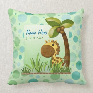 Polka Dots Giraffe Keepsake Pillow