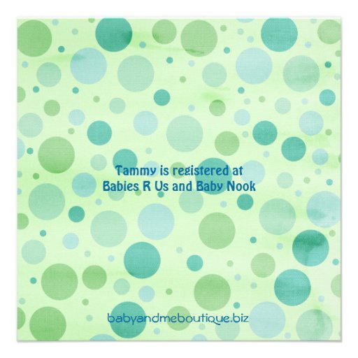 Polka Dots Giraffe - Neutral Baby Shower Personalized Announcements