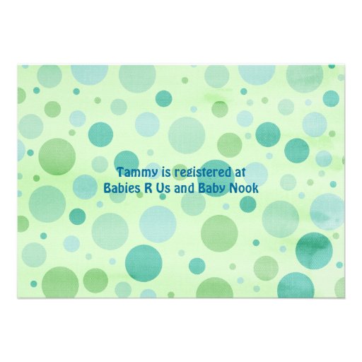 Polka Dots Giraffe - Neutral Baby Shower Announcements