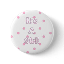 Polka Dots It's a Girl buttons