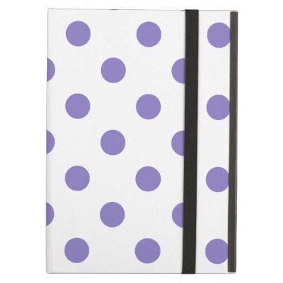 Polka Dots Large - Ube on White iPad Air Cover