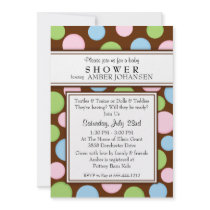 Polka Dots Neutral Baby Shower Invitation