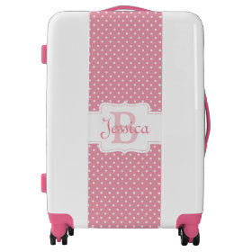 Polka Dots on Pink Luggage
