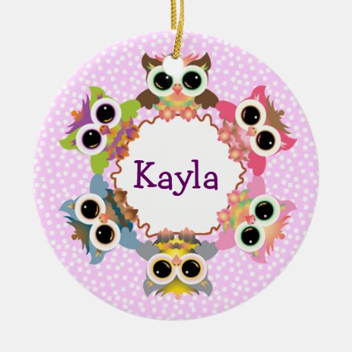 polka dots owl wreath personalized double sided ceramic polka dots owl wreath personalized double sided ceramic