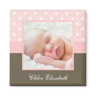 Polka Dots Photo Frame Refrigerator Magnet magnet