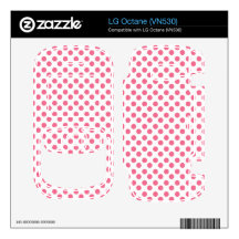 Polka dots pink and white decals for the LG octane