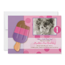 Polka Dots & Popsicles Personalized Invitation