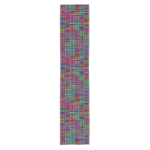 short table abstract  runner runners table rectangles short design dots Polka