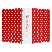 Polka Dots Red + Custom Color Binder