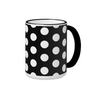 Polka Dots Ringer Coffee Mug