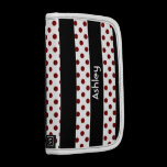 polka dots stripes black and white personalized planners