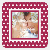 Polka Dots Wedding Stickers stickers