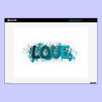 Polka Dotted Love Grunge Laptop Skin skins