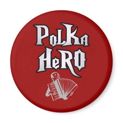 Polka Hero Fridge Magnet by hdowney