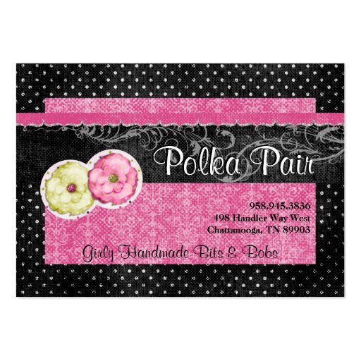 Polka Pair Chubby Business Cards (front side)