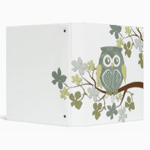 Polka Tree Owl Binder