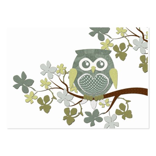 Polka Tree Owl Business Card (front side)