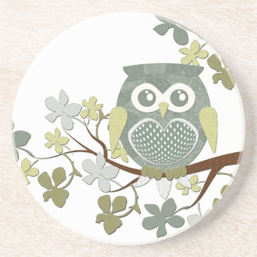 Polka Tree Owl Coaster