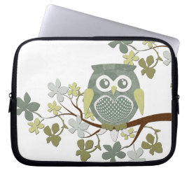 Polka Tree Owl Electronics Bag Laptop Sleeves