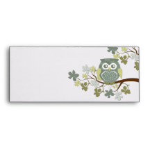 Polka Tree Owl Envelope