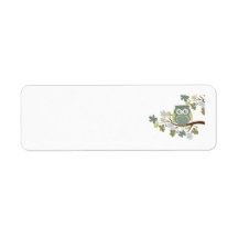 Polka Tree Owl Label