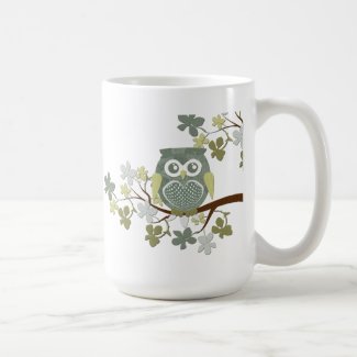 Polka Tree Owl Mug