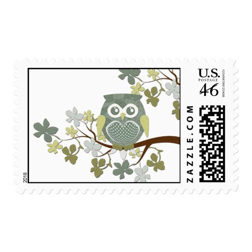 Polka Tree Owl Postage