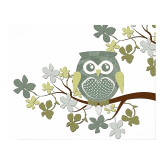 Polka Tree Owl Poster
