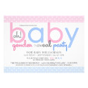Polkadot Baby Gender Reveal Party Invitation